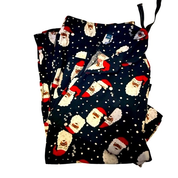 OLD NAVY/ GAP Matching Holiday Print Afr American Santa Pajama Set, XXL - Picture 2 of 3